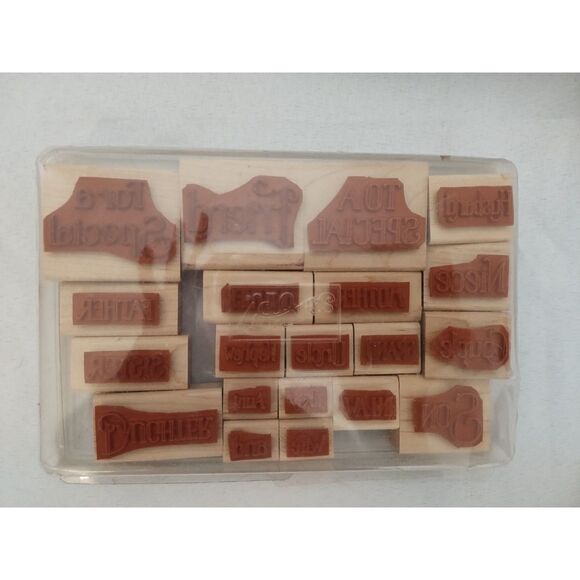 Vintage 1996 Rare Stampin' Up! "Special Greetings" 20 Piece Rubber Stamp Set - Picture 3 of 4
